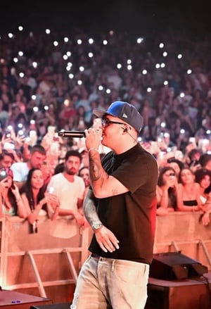 This is the Avatar Image for the Geolier Italian Rapper AI Voice and Text to Speech Generator